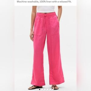 NWT Athleta Retreat Linen Wide Leg Pant Medium